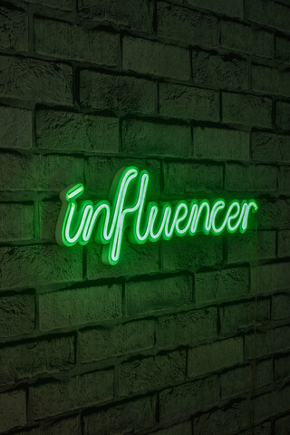 Decoratiune luminoasa LED, Influencer, Benzi flexibile de neon, DC 12 V, Verde