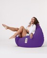 Fotoliu puf, Bean Bag, Ferndale Premium XXL, 115 x 130 cm, poliester impermeabil, mov