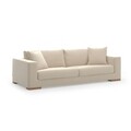 Canapea fixa Davos, Ndesign, 3 locuri, 240x100x82 cm, lemn, crem