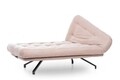 Canapea extensibila Coxy, Futon, 3 locuri, 110x200 cm, metal, bej