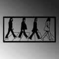 Decoratiune de perete, The Beatles, Metal, Dimensiune: 80 x 39 cm, Negru