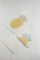 Set covoraș de baie (3 bucăți), Chilai, Ananas, Acril, Multicolor