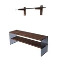 Comoda TV cu raft de perete Neostill TV101, 120 x 45 cm/85 x 25 cm, walnut