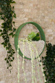 Decoratiune de perete, Smooth Hydrangea, Metal , Fier, Verde / Maro / Alb