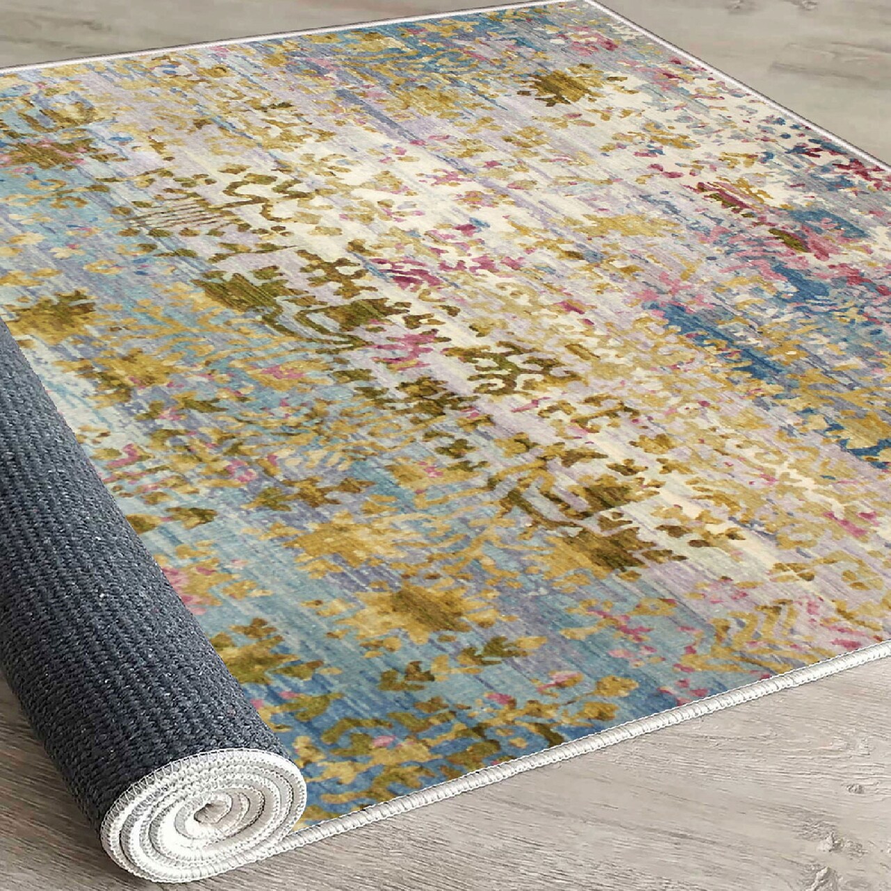 Covor de hol, ELS1895, 80x200 cm, Catifea, Multicolor - 2 | YEO