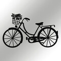 Decoratiune de perete, Bike, metal, 65 x 40 cm, negru