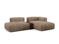 Coltar modular dreapta 2 locuri, Martina-212, Micadoni Home, 285x176x75 cm, velur, maro ghinda