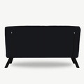 Canapea extensibilă cu 2 locuri, Futon, 859FTN2706, Metal , Negru