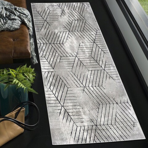 Covor, Hera 4587A, 120x170 cm, Acril, Gri inchis