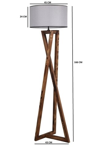 Lampadar, Luin, 8279-3, E27, 60 W, lemn/textil