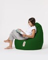 Fotoliu puf, Bean Bag, Ferndale Drop L, 80 x 80 cm, poliester impermeabil, verde