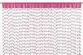 Perdea din snur Little Balls, Bizzotto, 140x280 cm, fucsia