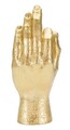 Statueta decorativa, Ok Hand, Mauro Ferretti, 10 x 7 x 22.5 cm, polirasina, auriu