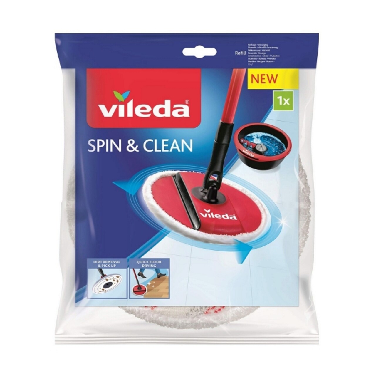 Rezerva mop, Vileda, Spin & Clean, microfibra