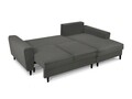 Coltar extensibil dreapta 4 locuri, Moghan, Micadoni Home, BL, 241x145x88 cm, velur, gri