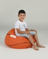 Fotoliu puf pentru copii, Bean Bag, Ferndale Basketball, , 70x45 cm, poliester impermeabil, caramiziu