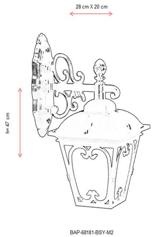 Lampa de exterior, Avonni, 685AVN1198, Plastic ABS, Negru