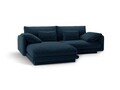 Coltar stanga 3 locuri, Torino-211, Micadoni Home, 220x170x83 cm, tesatura structurata chenille, albastru navy