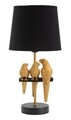 Lampa de masa Parrots, Mauro Ferretti,  1 x E27, 40W, Ø 20x39 cm, negru/auriu