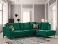 Coltar dreapta Cinar, Pandia Home, 195x87x75 cm, lemn, verde inchis