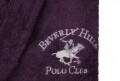 Halat de baie unisex, Beverly Hills Polo Club, 100% bumbac, S/M, Purple