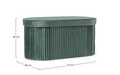 Taburet cu spatiu de depozitare Jocelyn Oval, Bizzotto, 76x38x38 cm, MDF/catifea, verde