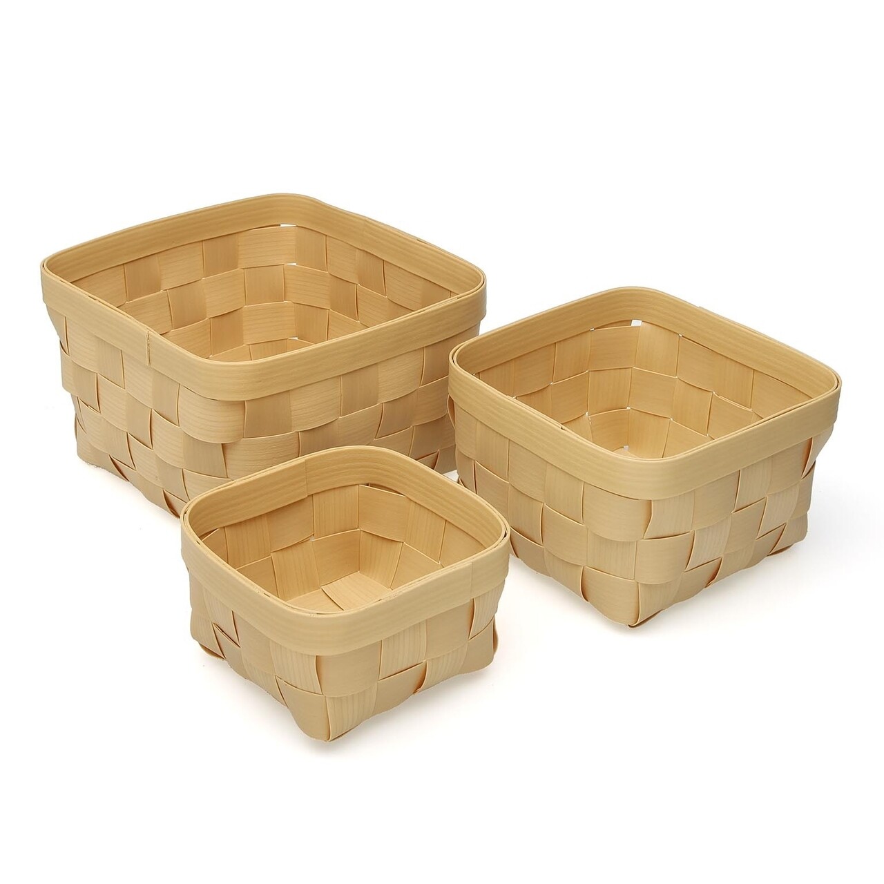 Set 3 Cosuri Pentru Depozitare Tisha, Versa, 21.5x21.5x9 Cm, Polietilena