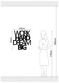 Decoratiune de perete Dream Big, Maison in Design, 65x70 cm, otel