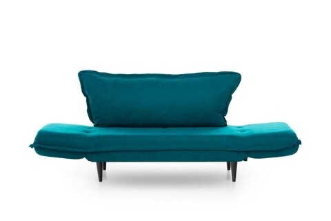 Canapea extensibila Vino Daybed, Futon, 3 locuri, 200x70 cm, metal, petrol verde