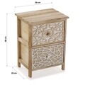 Dulap baie cu 2 sertare Janus, Versa, 36 x 28 x 48 cm, lemn de paulownia