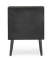 Comoda Josine, Bizzotto, 45 x 30 x 60 cm, MDF/ratan/lemn de pin, negru