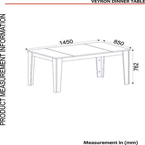 Masa Veyron, Talon, 145 x 85 x 76.2 cm, negru/auriu