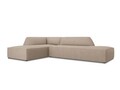 Coltar stanga 4 locuri, Ruby, Micadoni Home, BL, fara cotiera, 273x180x69 cm, poliester, bej inchis