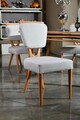 Set masa cu 4 scaune, Vow Chair, Palace Wooden, lemn de carpen/textil, stejar/crem