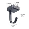 Set 6 carlige magnetice Jet, Wenko, 2x2x3.9 cm, metal, negru