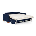 Canapea extensibila cu 3 locuri, Ndesign, 291NDS1314, Lemn, Albastru navy