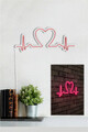 Decoratiune luminoasa LED, Love Rhythm, Benzi flexibile de neon, DC 12 V, Roz