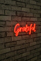 Decoratiune luminoasa LED, Grateful, Benzi flexibile de neon, DC 12 V, Rosu