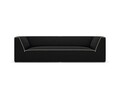 Canapea 3 locuri, Ruby, Micadoni Home, BL, 232x93x69 cm, tesatura chenille, negru/bej