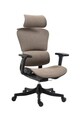 Scaun de birou ergonomic, Bedora Human, textil, maro