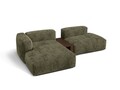 Coltar modular stanga 2 locuri, Martina-212, Micadoni Home, 285x176x75 cm, velur, verde muschi