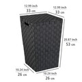 Cos pentru rufe, Wenko, Adria Square, 33 x 53 x 33 cm, 48 L, polipropilena, negru