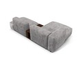 Coltar modular stanga 2 locuri, Martina-212, Micadoni Home, 285x176x75 cm, velur, gri deschis