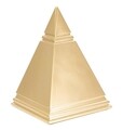 Decoratiune Piramid Gold, Mauro Ferretti, 11.5x11.5x15.5 cm, polirasina, auriu