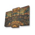 Set 3 tablouri decorative, 3PATK-110, Canvas, 20 x 39 cm, 2 piese, Multicolor