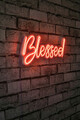 Decoratiune luminoasa LED, Blessed, Benzi flexibile de neon, DC 12 V, Rosu