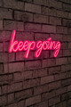 Decoratiune luminoasa LED, Keep Going, Benzi flexibile de neon, DC 12 V, Roz