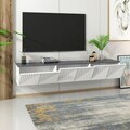 Comoda TV, Olivia, Artemis, 180x45x37 cm, PAL, Alb / Antracit