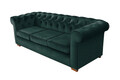 Canapea Oxford Chesterfield, 93x214x75 cm, 3 locuri, Verde