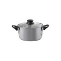 Oala cu capac Lima, Domotti, Ø16 cm, 1.8 L, inox/sticla, argintiu